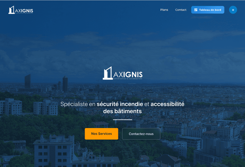 Capture d'écran du projet CRM Axignis